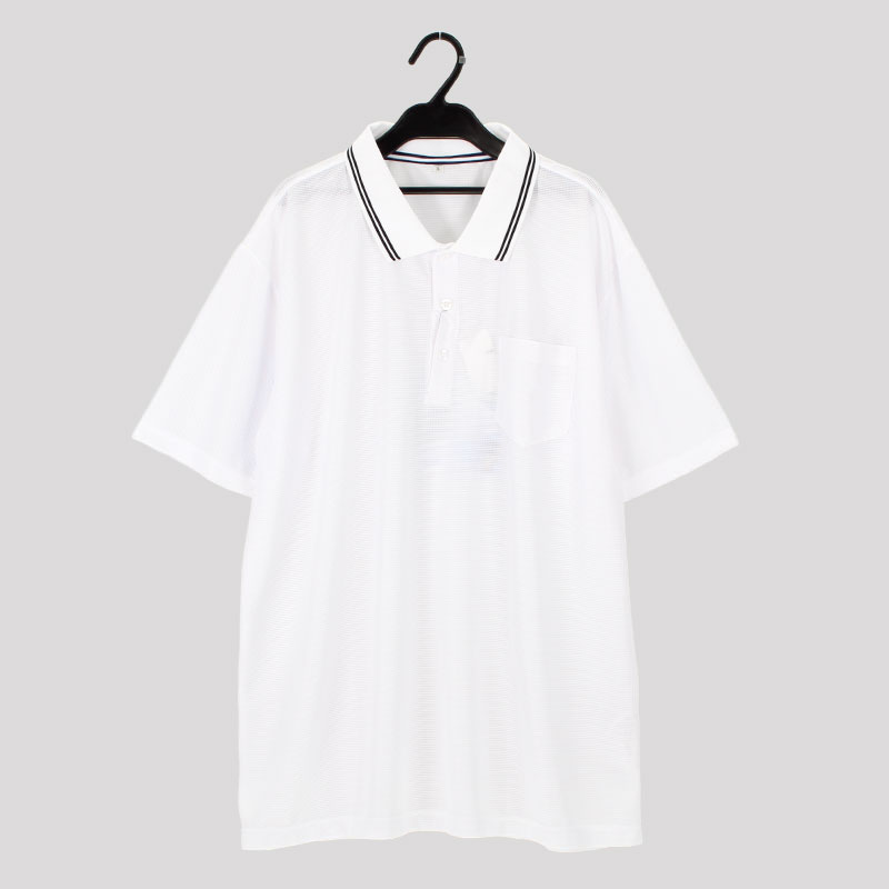 紳士大寸半袖ドライワッフルポロシャツ