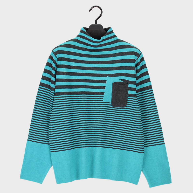 婦人ボーダーニットセーター