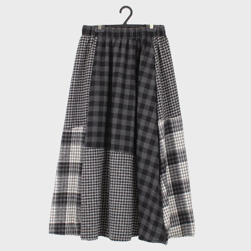 婦人パッチワーク風スカート