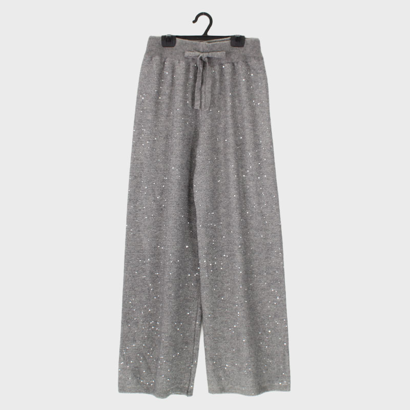 婦人ラメ入りニットパンツ