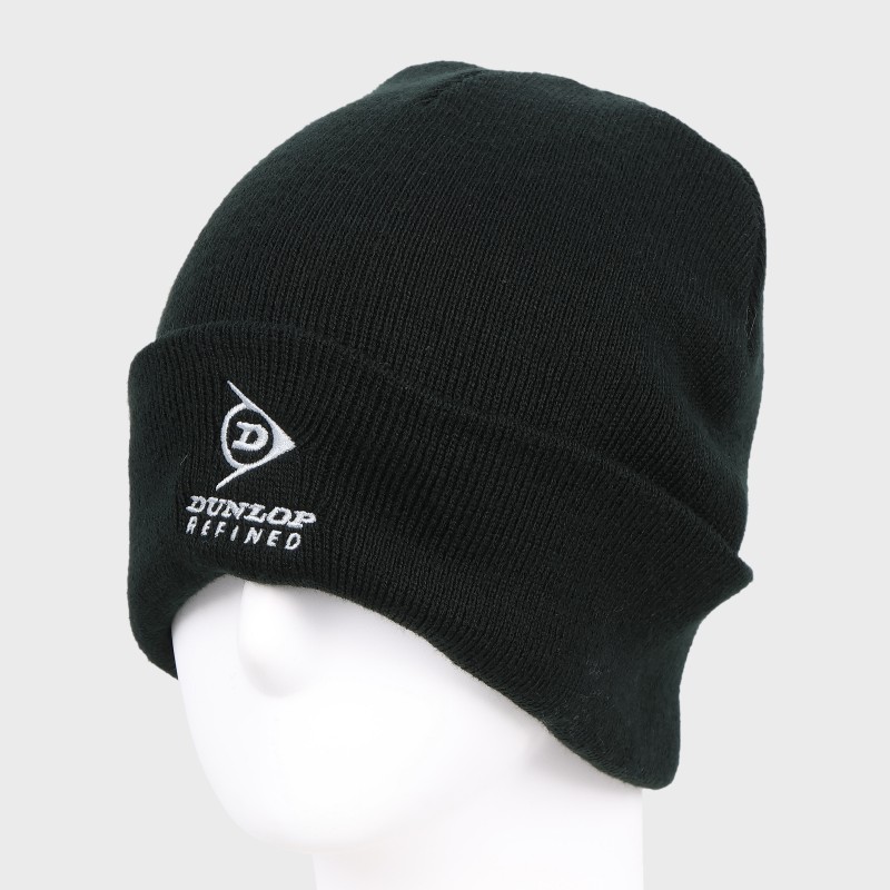 『DUNLOP』細リブ編みロゴ刺しゅう入りニットワッチ