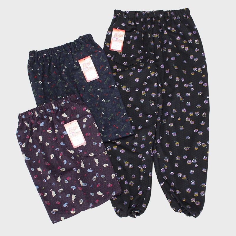 婦人和柄裏起毛モンペ「183」