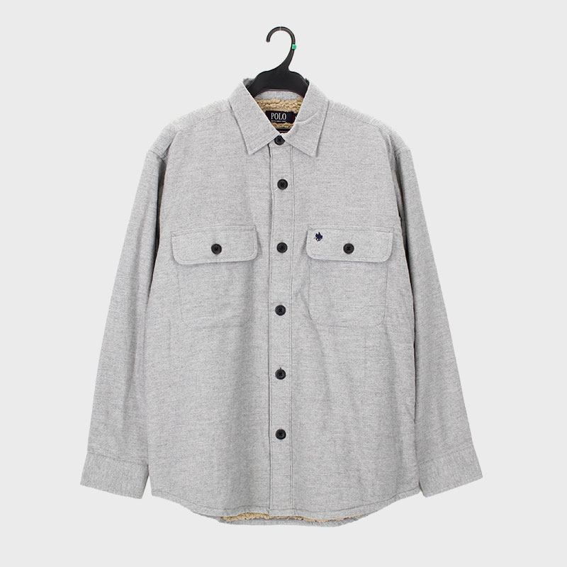 紳士裏ボアツイル起毛シャツ『POLO』