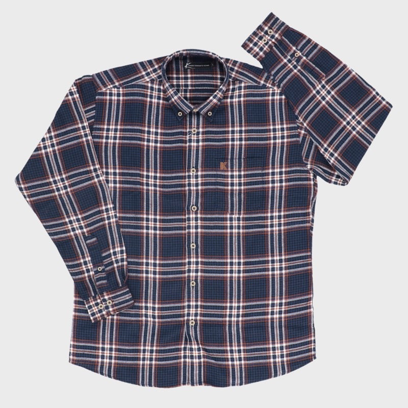 紳士両面起毛格子柄ボタンダウンシャツ『KANSAI YAMAMOTO』