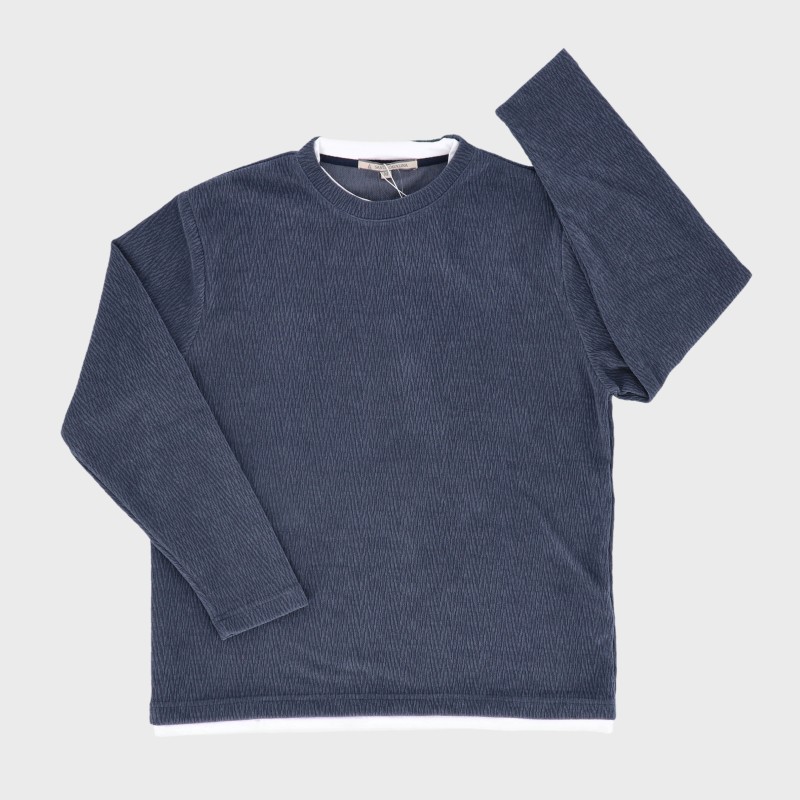 紳士モールレイヤードクルーネックTシャツ