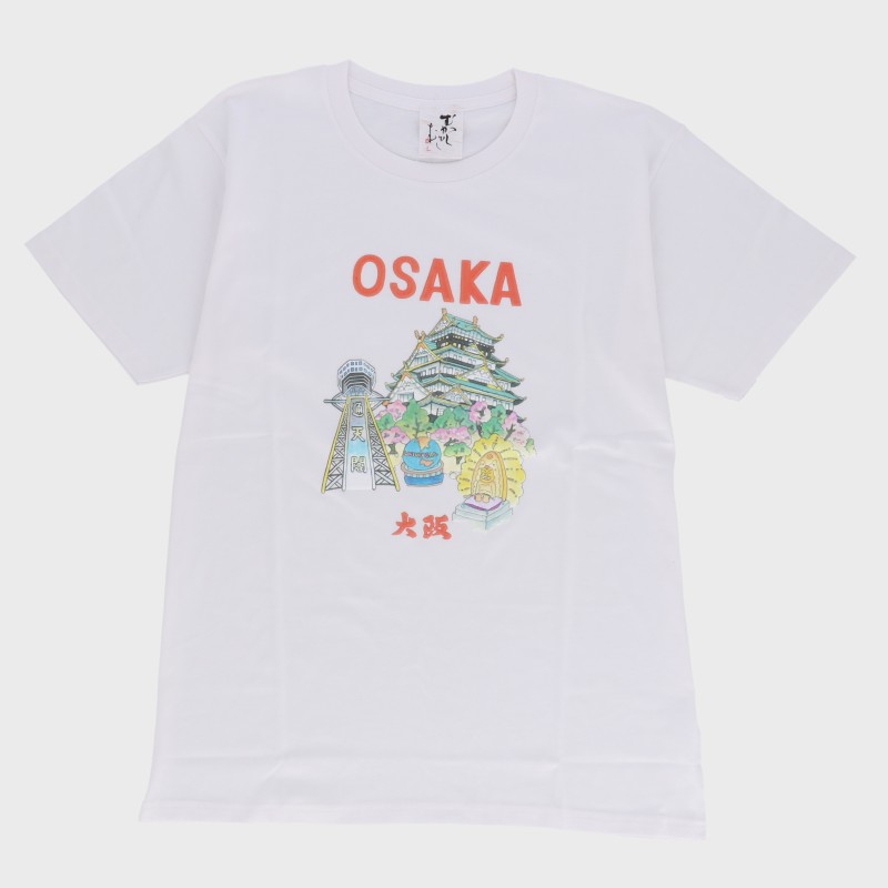 紳士日本製半袖立体プリントTシャツ(OSAKA)『むかしむかし』