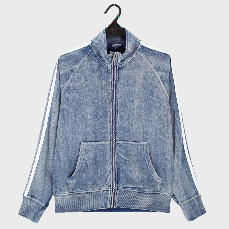 紳士カットデニムサイドライントラックジャケット