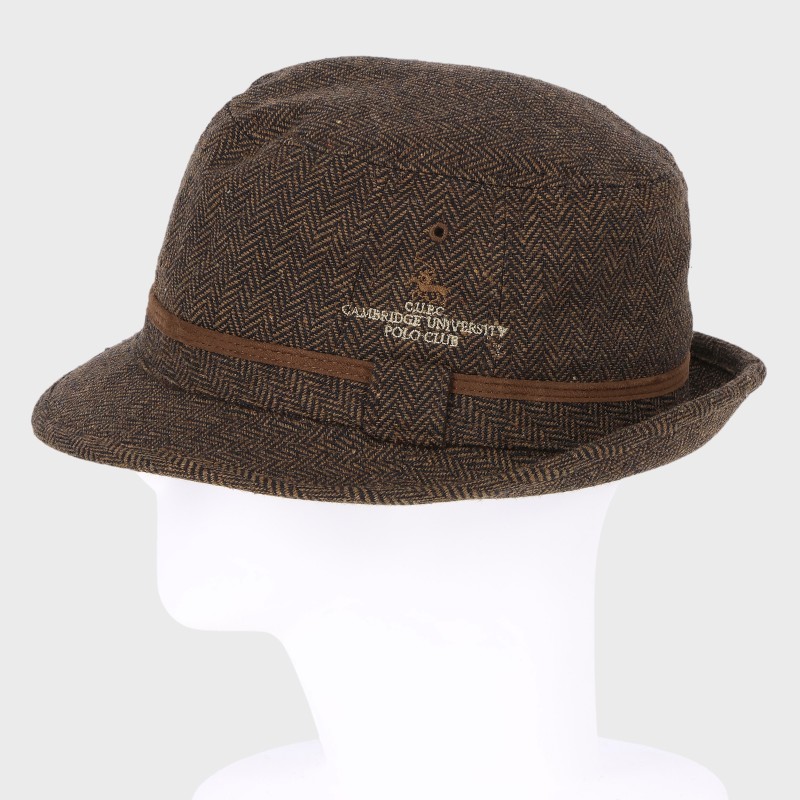 『POLO CULB』サイドロゴ入りへリンボンアルペンハット