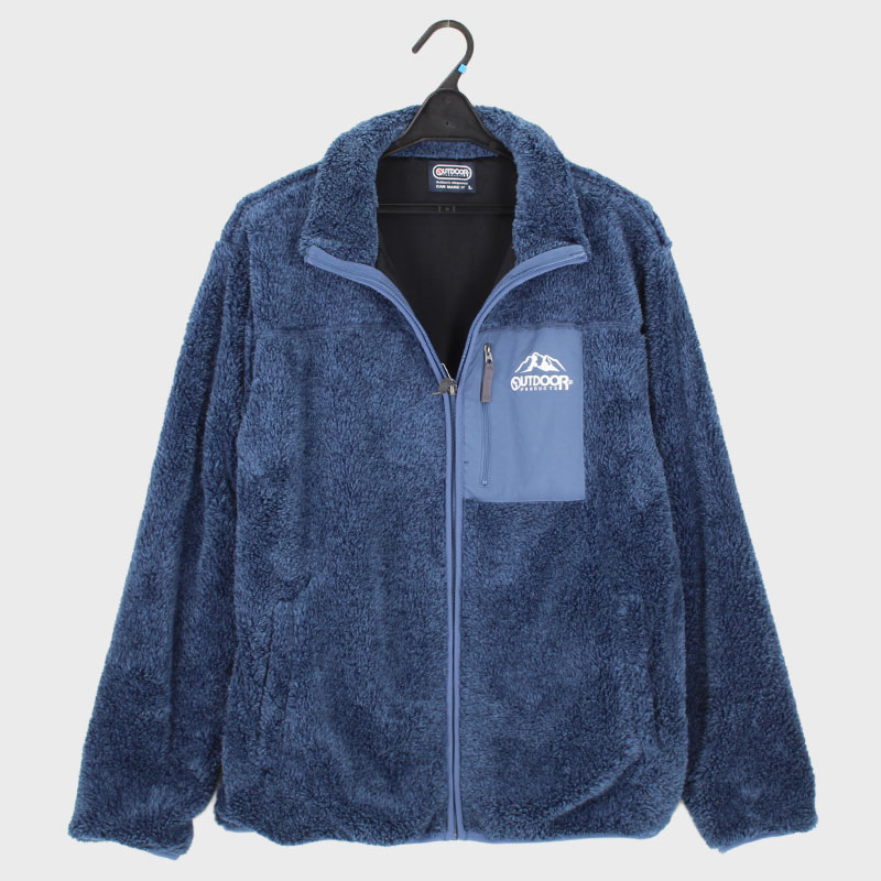 紳士ボアフリースワンポイントジャケット『OUTDOOR』
