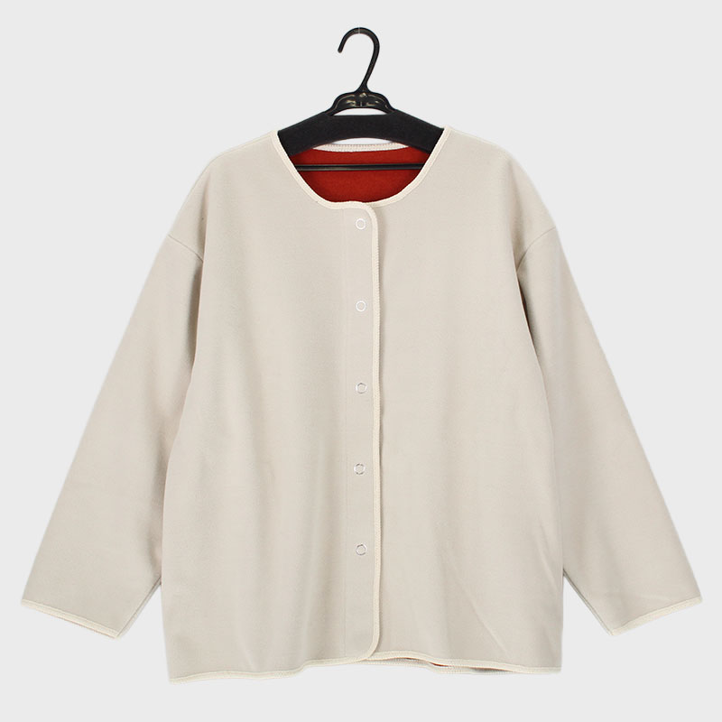 婦人『m.m.o.』裏面配色パイピングカーディガン