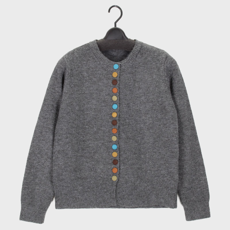 婦人多ボタンニットカーディガン