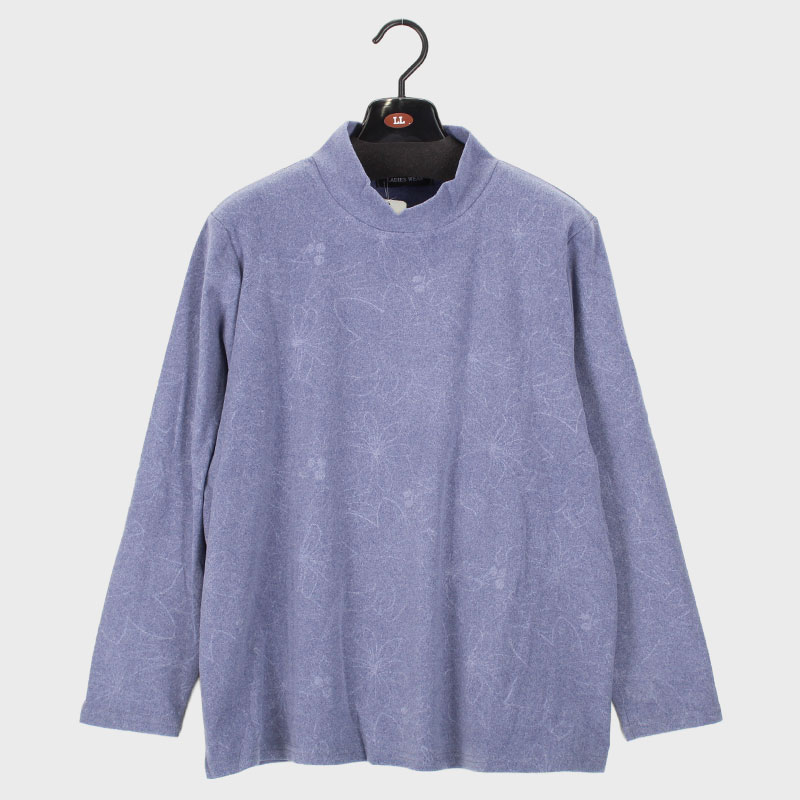 婦人LLサイズHNピーチ起毛カットソー