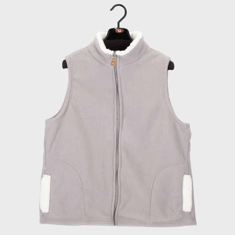 婦人LLサイズフリースジップアップベスト