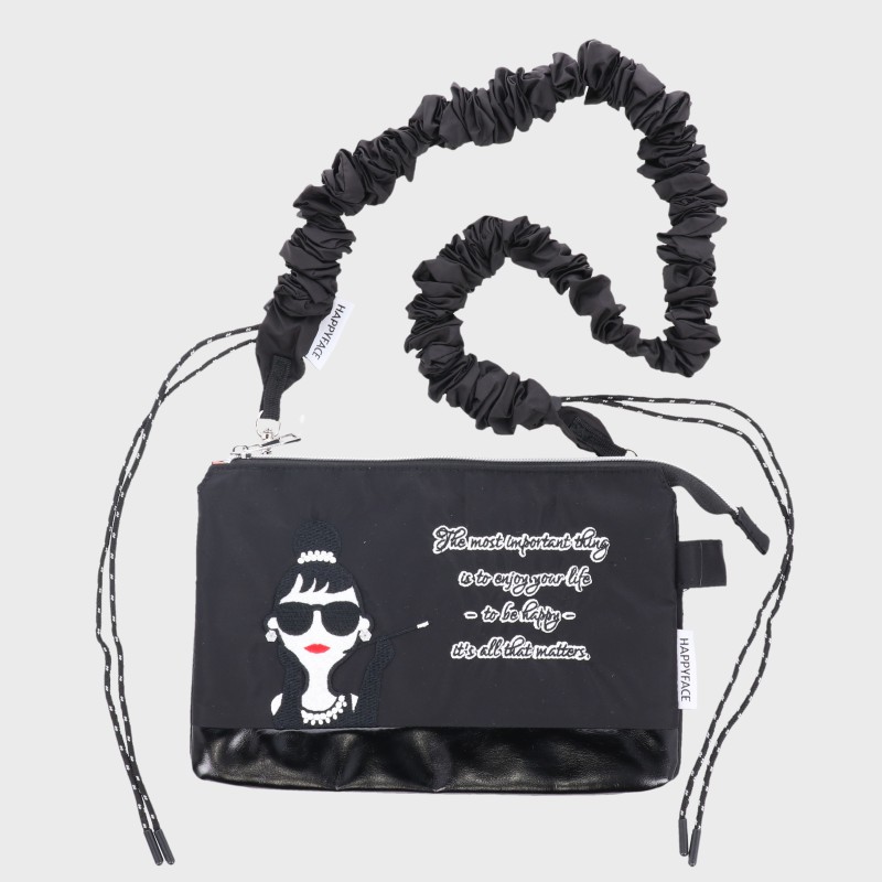 婦人ハッピーフェイスショルダーバッグ