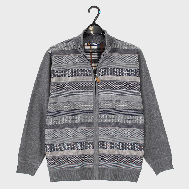 紳士裏フリースボンディングニットジャケット