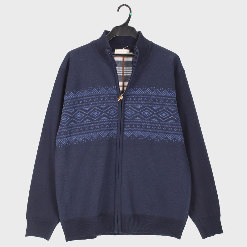 紳士裏フリースボンディングニットジャケット『SABLINA VALENTINO』