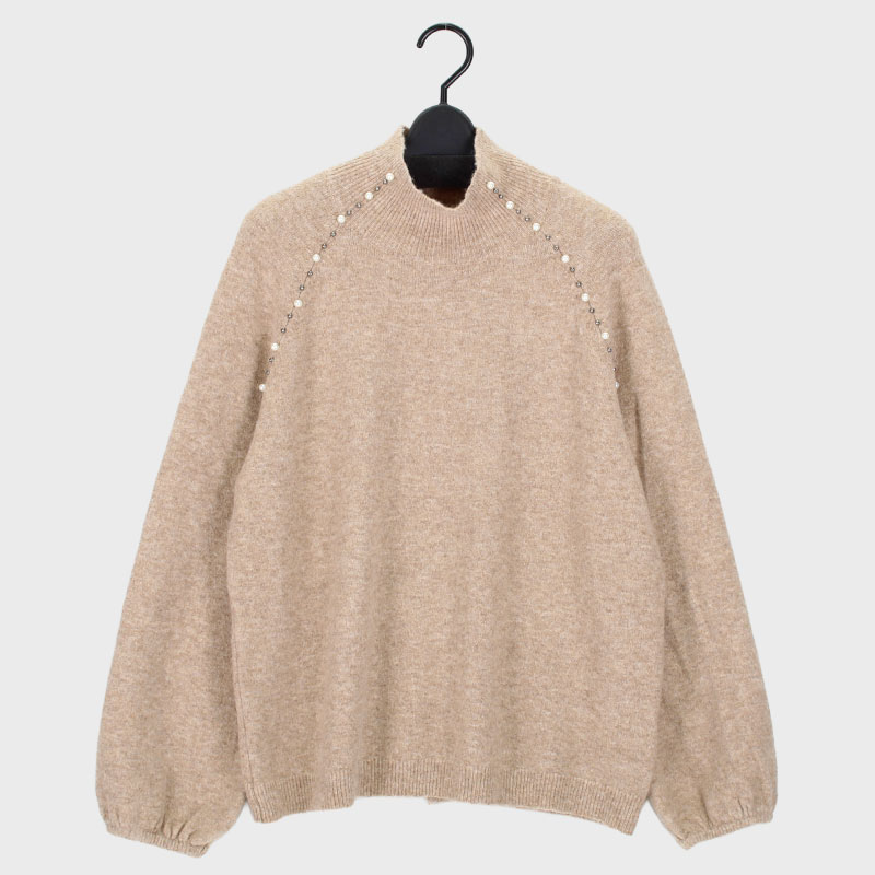 婦人パールビーズHNセーター