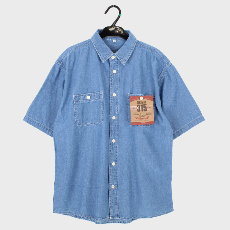 紳士半袖デニムオーバーシャツ『ABITIO』