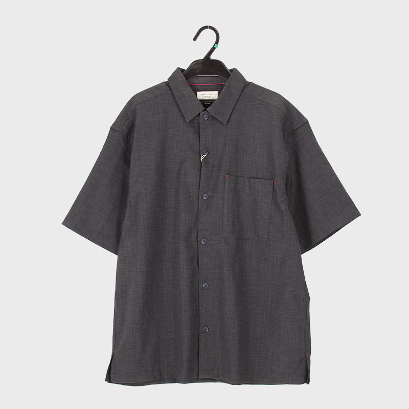 紳士半袖ライクリネンシャツ『NATURAL STORY』