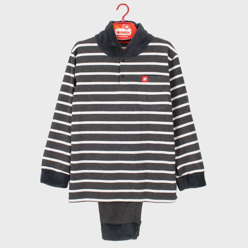 紳士『ホカロン』シャギー半開Tスーツ(ボーダー)