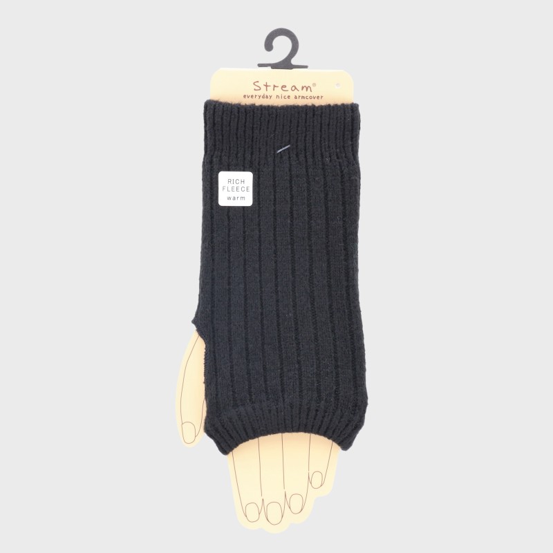 婦人アームウォーマー『リブ無地ショート』