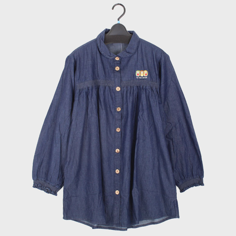 婦人デニムチュニックシャツ(刺しゅう入り)