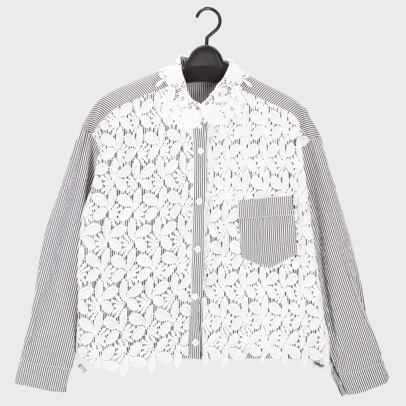 婦人長袖ストライプシャツ