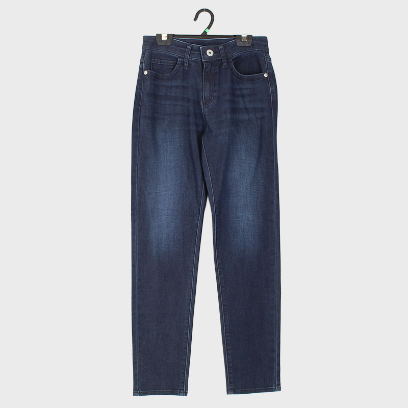 婦人パウダーデニム前開きスキニーパンツ