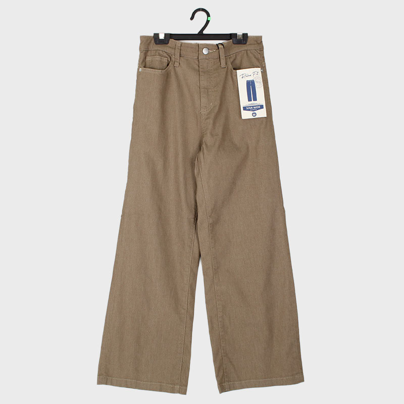 婦人チノワイドストレートパンツ
