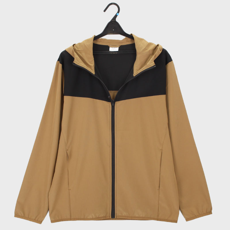紳士サーパスドライ配色切り替えフルジップパーカー『FIRST DOWN』