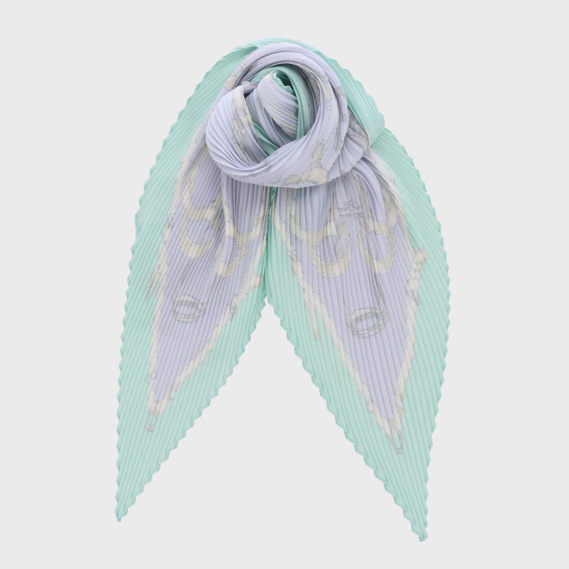 プリーツ加工スカーフ(ベルト柄)