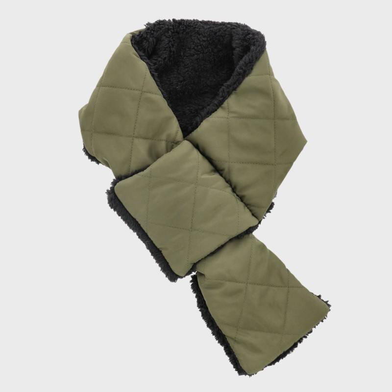 キルティング裏ボア差し込みマフラー