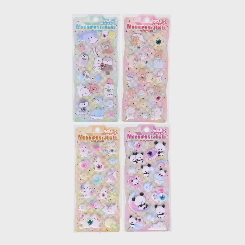 もちぶにジュエルデコシール4柄