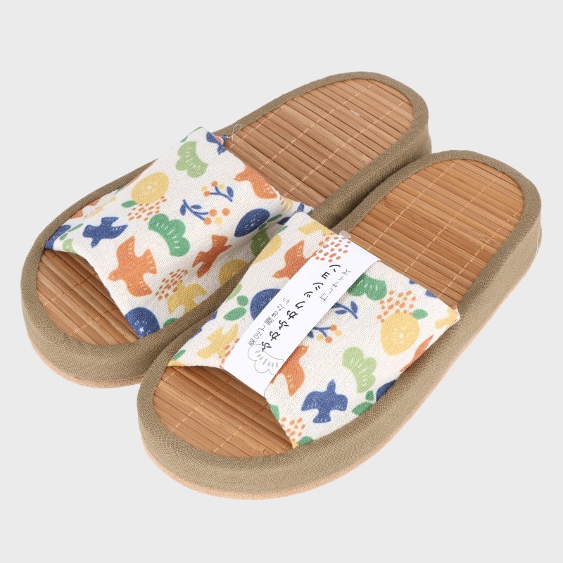 ふかふか低反発竹スリッパ Lサイズ