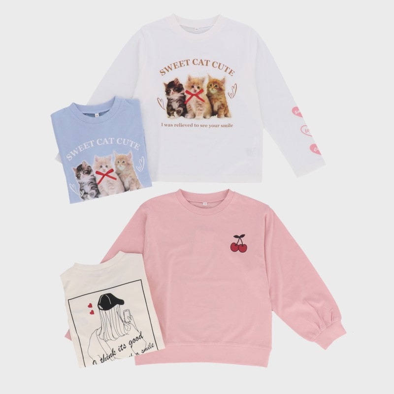 女児合寸長袖Tシャツ2柄
