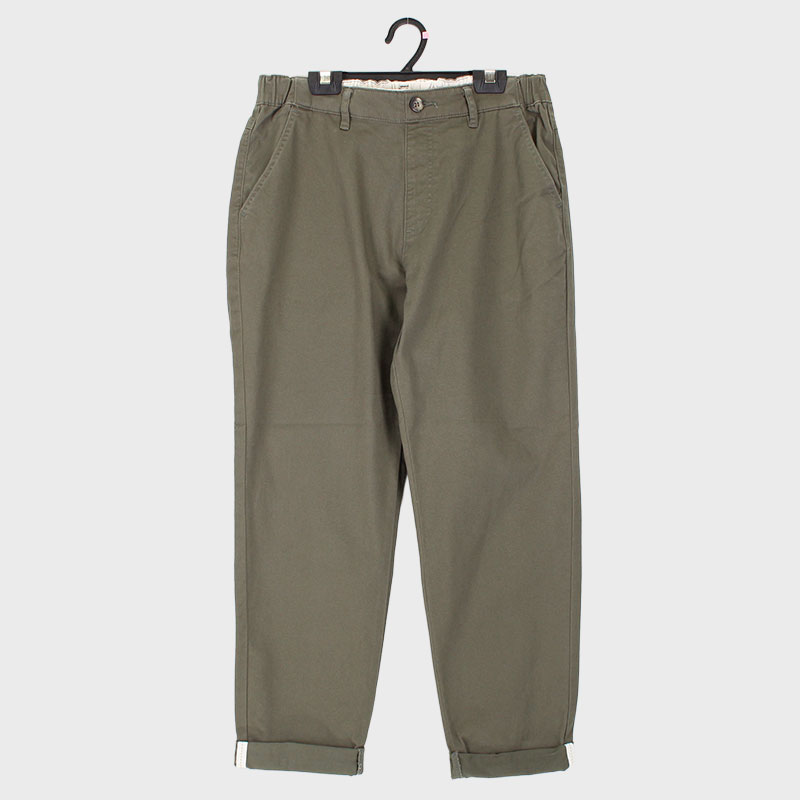 婦人らくばきチノロールアップテーパードパンツ