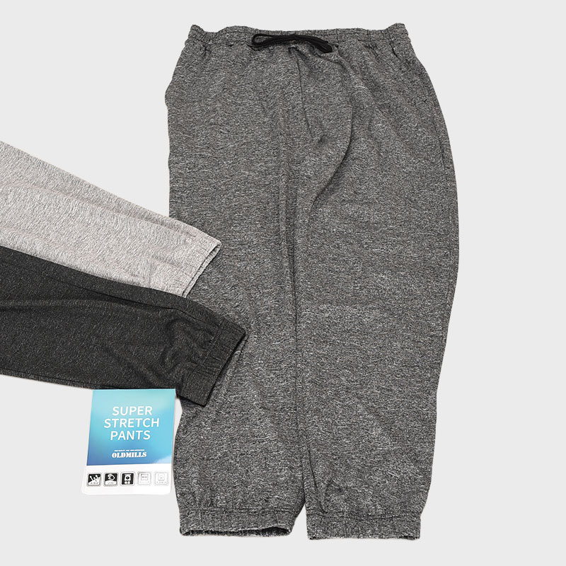 紳士カチオン杢無地ジョガーパンツ