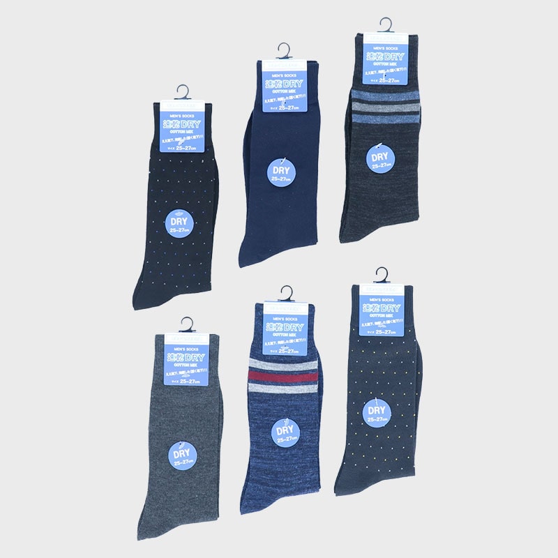 紳士綿混クルーソックス「C」