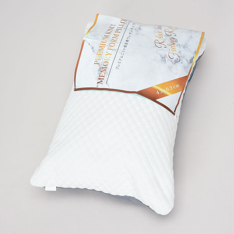 三層ニット低反発チップ枕 43×63cm