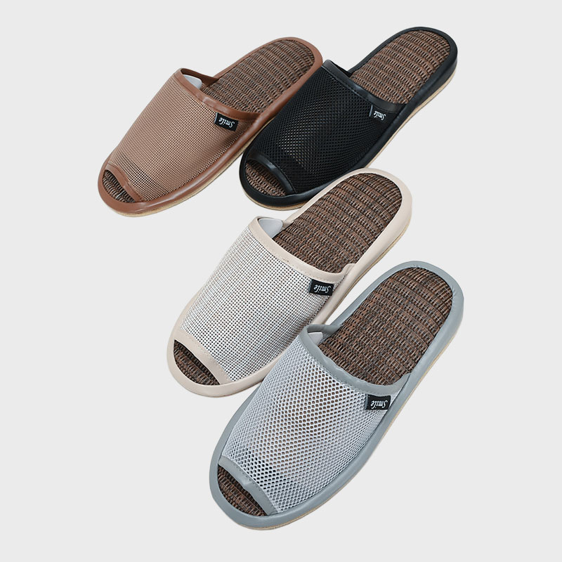 紳士外縫リゾートメッシュスリッパ