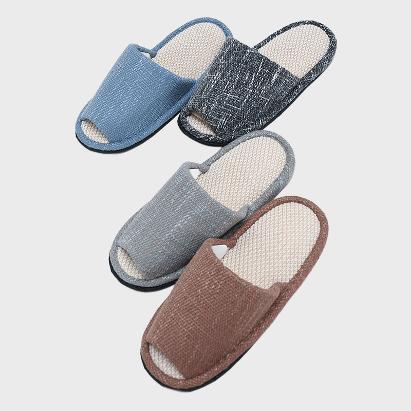 紳士外縫ツイードスリッパ無地