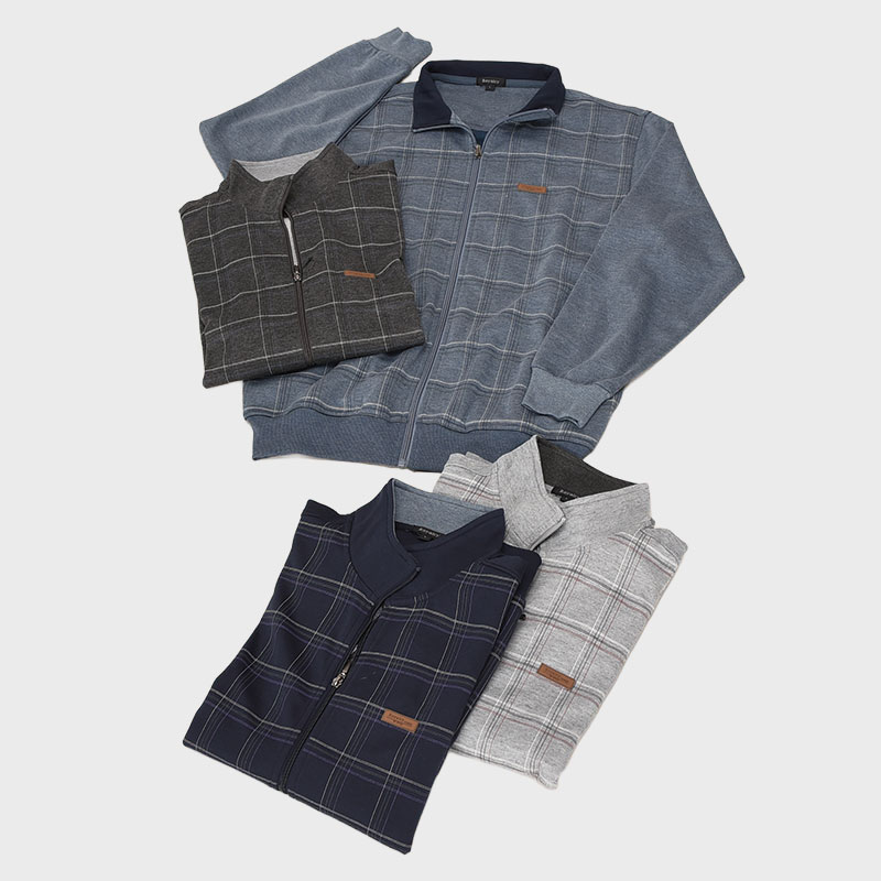 紳士ダンボール前身格子カットジャケット