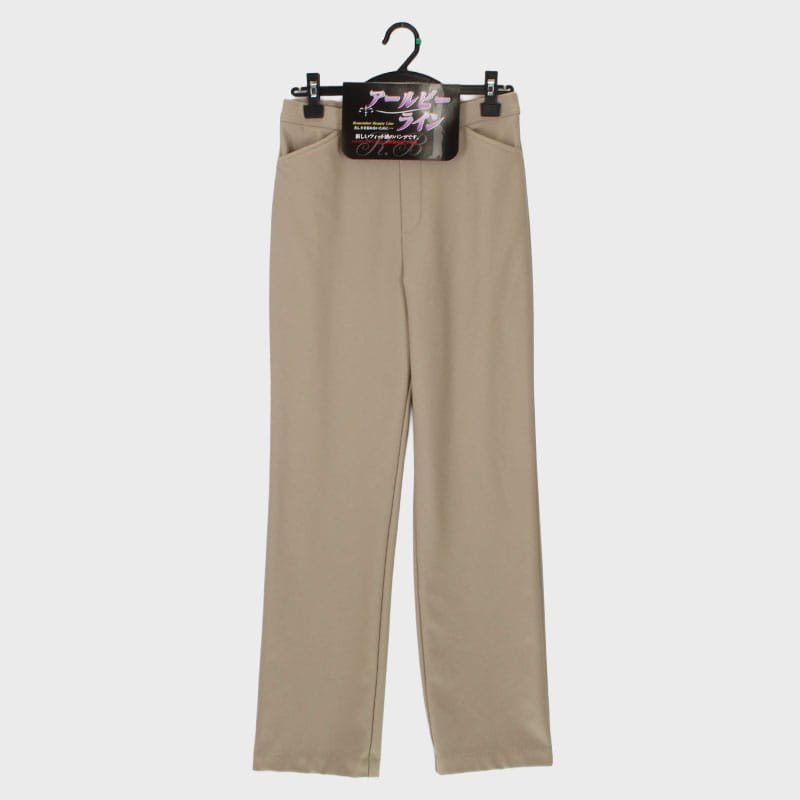 婦人裏起毛ハイテンションストレートパンツ