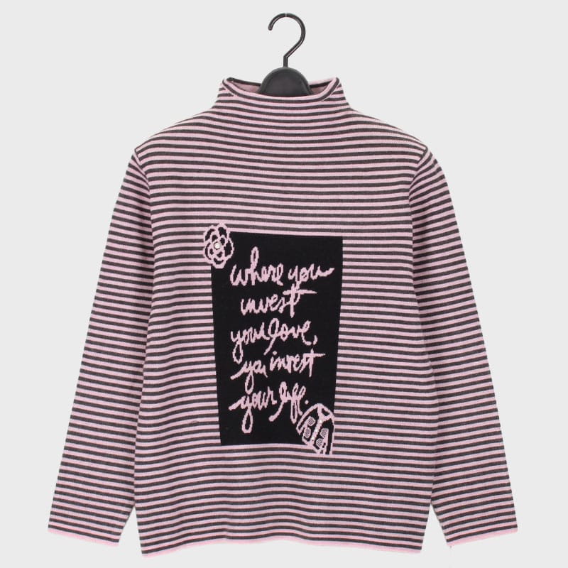 婦人ニット「ボーダー梅春カラー」