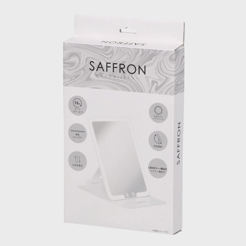 SAFFRON 折りたたみLEDミラ−(角型)