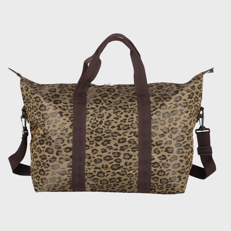 婦人ヒョウ柄ボストンバッグ