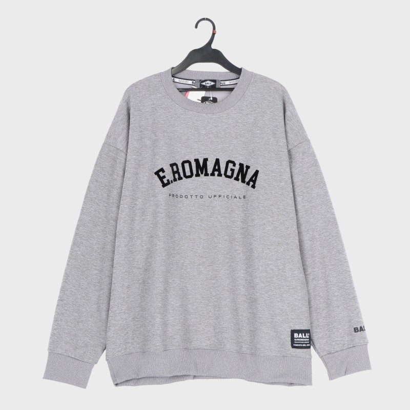 紳士裏フリースフロッキープリントトレーナー『BALL』