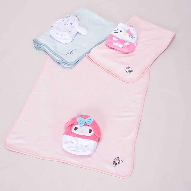 サンリオ 巾着付きブランケット