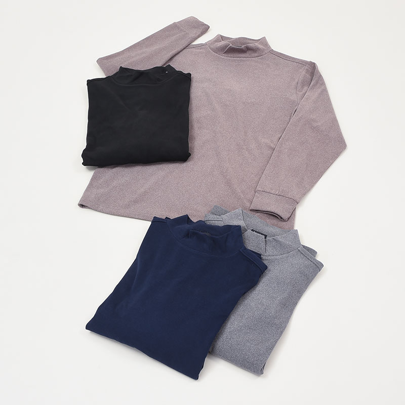 紳士シルキースムースハイネックTシャツ