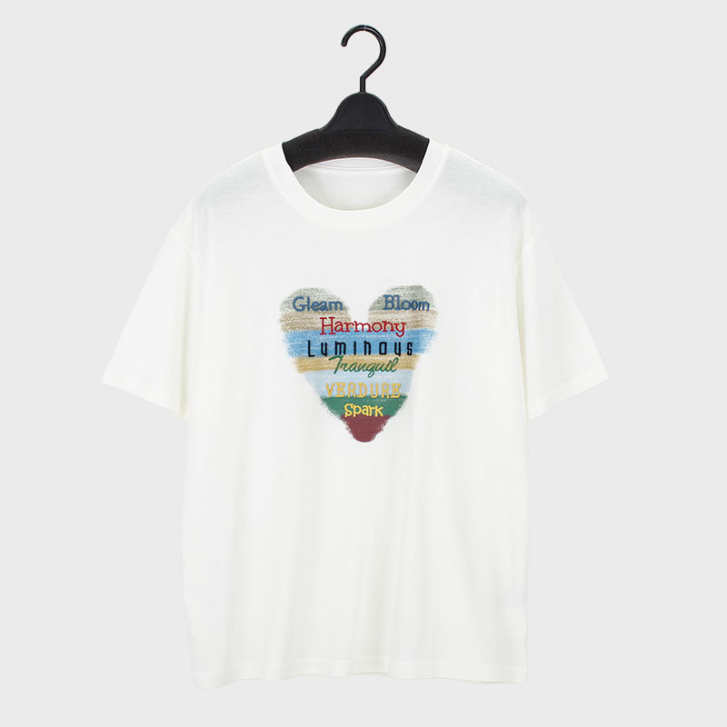 婦人『S-PLUS』刺繍ハートTシャツ